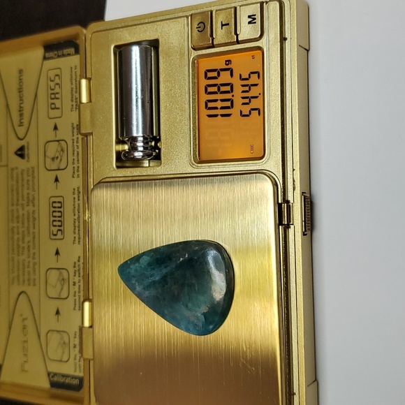 Apatite tear drop cabochon - Jewelry crystal lot #011 - Picture 5 of 5